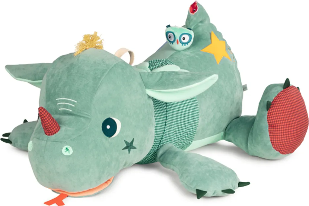 Doudou Dragon Joe Lilliputiens 90 cm - Texture Douce et Design Éveil