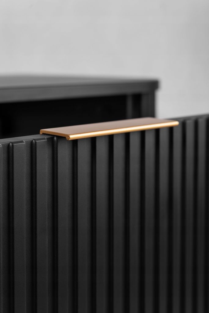 Rodan | Waschbeckunterschrank 80cm | Schwarz Matt - Holz | Produktbild 5