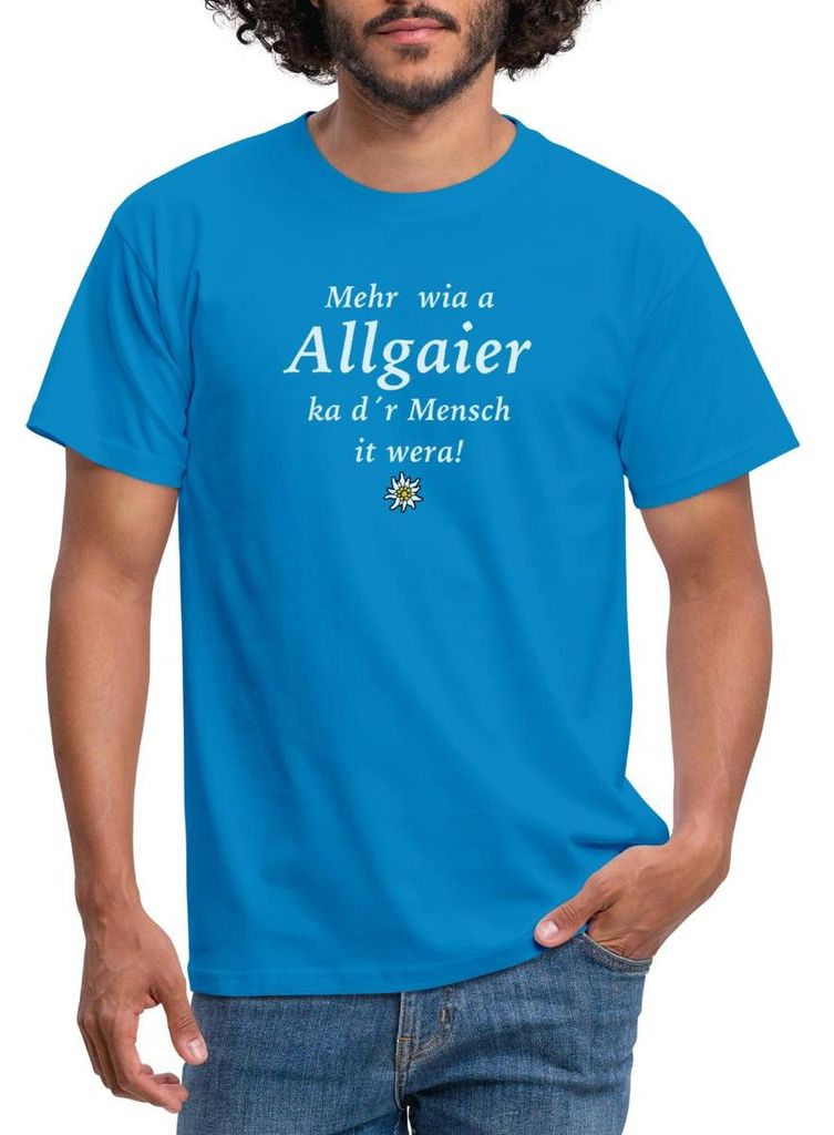 Spreadshirt Mehr Wia A Allgaier Allgäu Allgäuer Männer T-Shirt, XXL, Royalblau