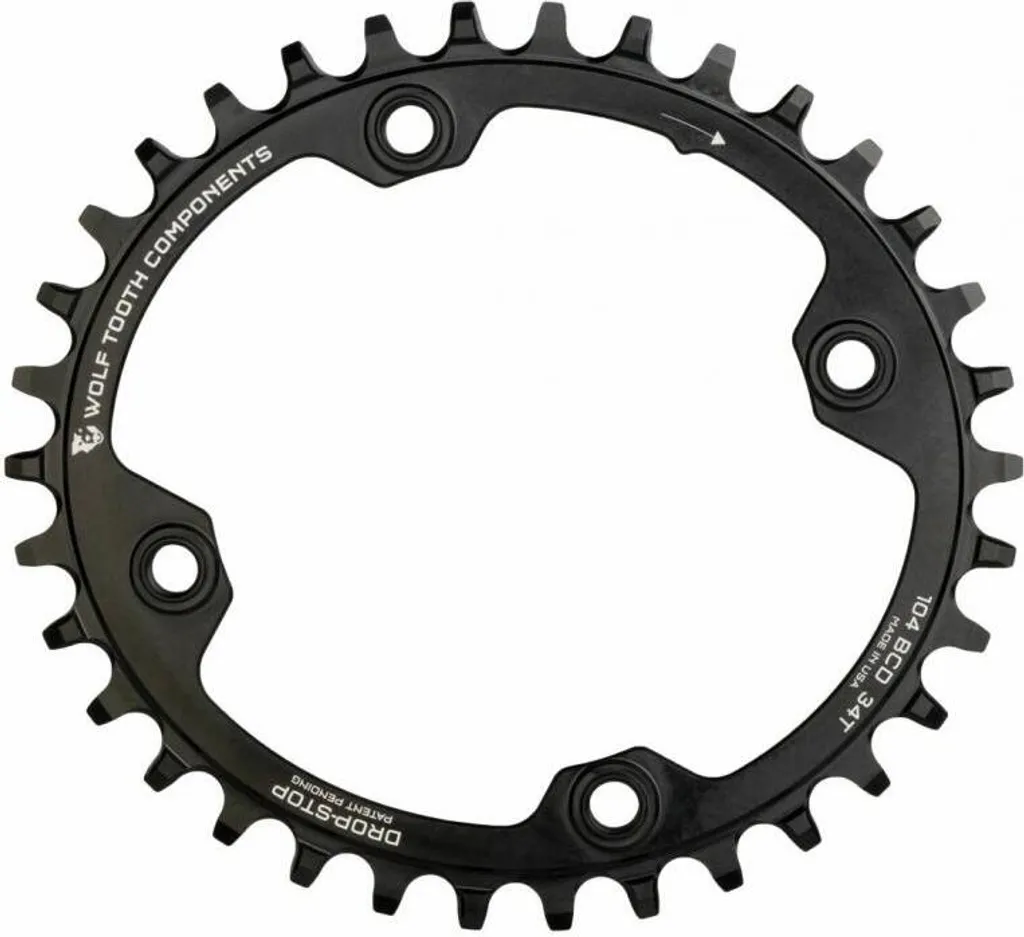 Plateau Wolf Tooth 104 BCD Drop-Stop A Oval 32 dents noir OVAL10432