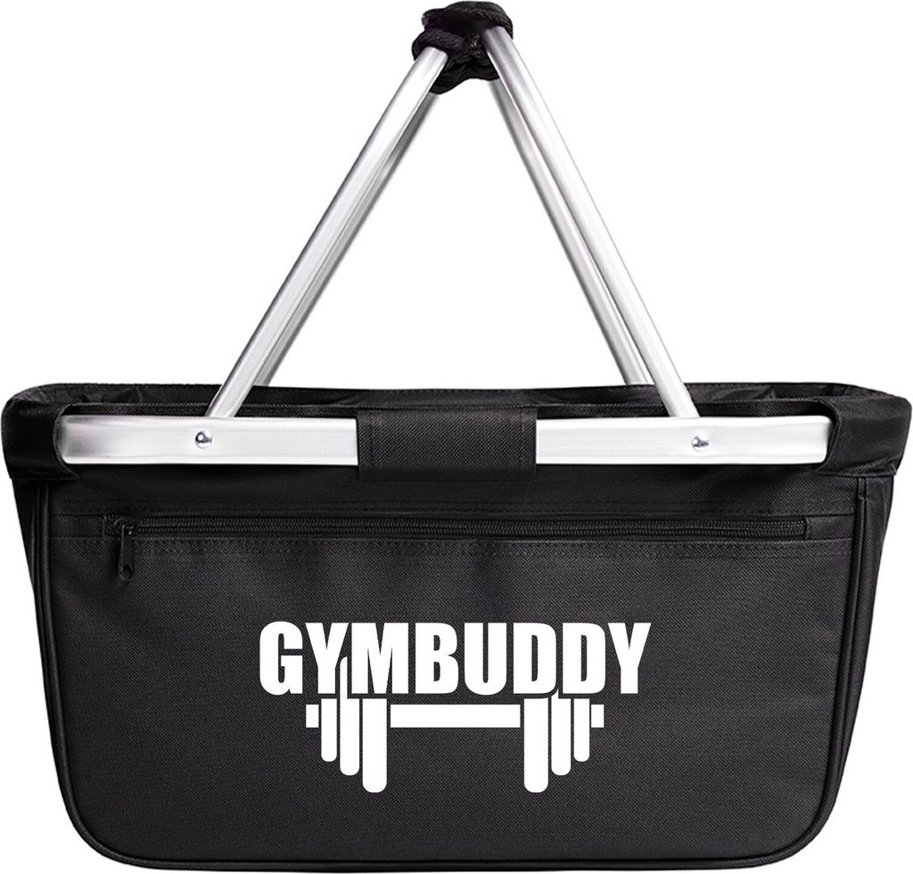 Huuraa Einkaufskorb Gymbuddy Hantel 20 Liter Black faltbarer Tragekorb Geschenkidee