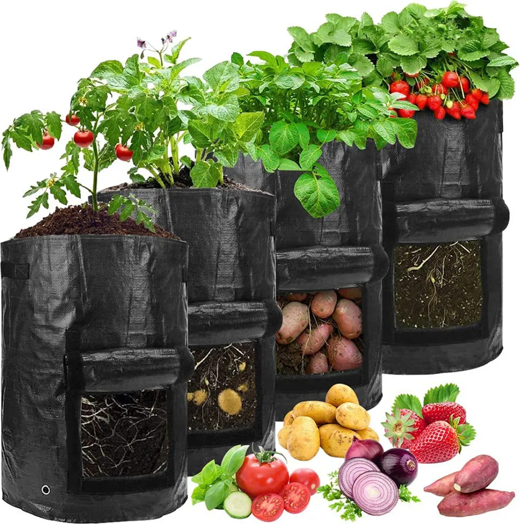 Sac de plantation respirant 3 gallons pour légumes et arachides - 5pcs