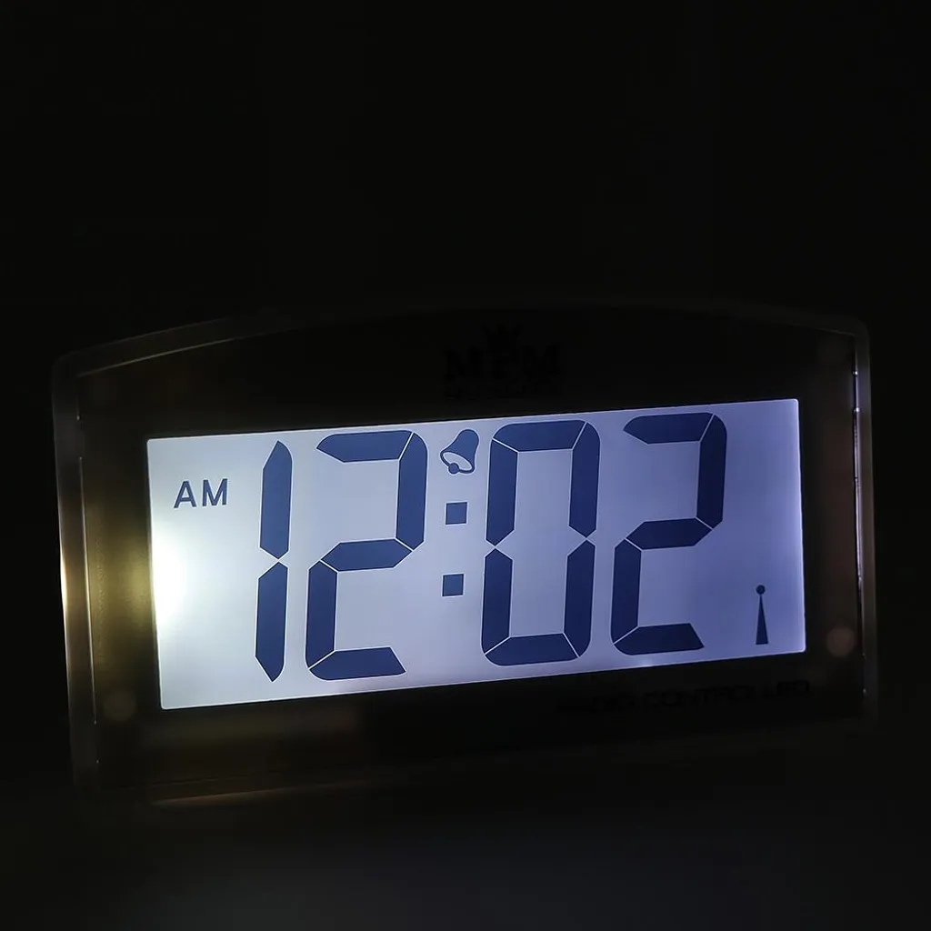 Petit réveil numérique simple d'utilisation MPM - Horloge blanche compacte - 4