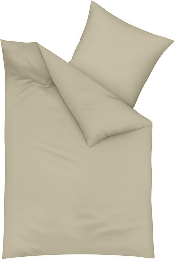 Traumschlaf Uni Feinbiber Bettwäsche Kissenbezug einzeln 40x60 cm beige