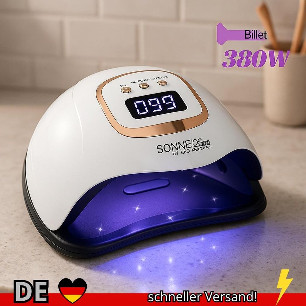 UV-LED-Nagellampe 380 W Nagelhärtungslampen für den Heimsalon