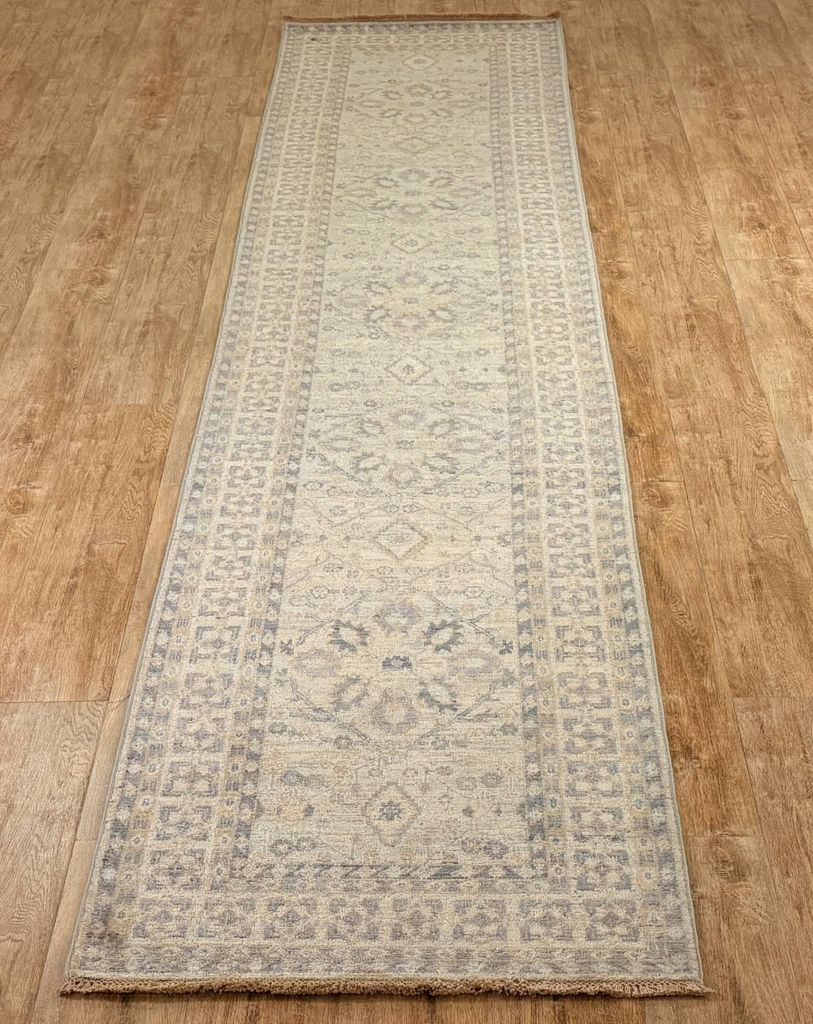Teppich ZIEGLER-ORIGINAL | Farbe: Hellbeige; Größe: 84x400 cm | strapazierfähig und leicht zu reinigen | Wohnzimmer | Schlafzimmer