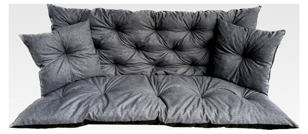 Wasserfeste Outdoor-Palettenkissen | Auflage für Hollywoodschaukel | Bankauflage | Sitz- und Rückenkissen | Lounge-Kissen Outdoor 150 x 110 cm (1...