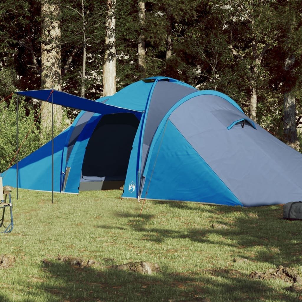 Design Campingzelt 6 Personen Blau 576x238x193 cm 185T Taft, Campingzelte 2024 Neu