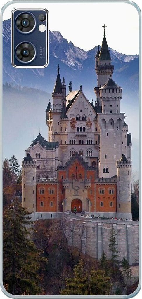 König Design Hülle kompatibel mit Oppo Find X5 Lite Kunststoff Soft Handyhülle - Handy Case Schloß Neuschwannstein