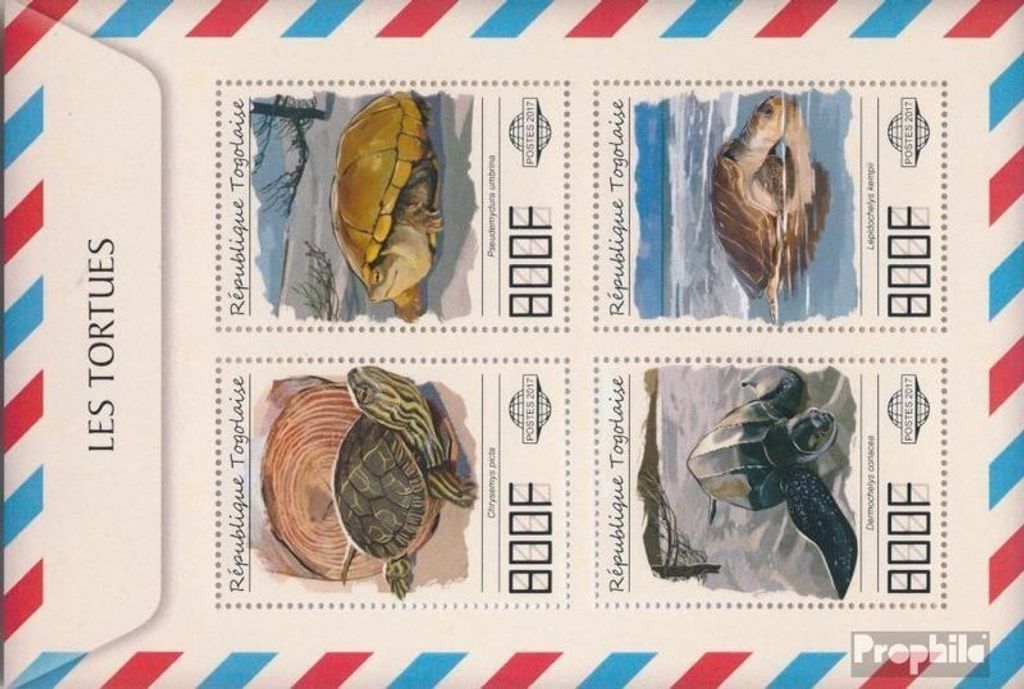 Briefmarken Togo 2017 Mi 8487-8490 Kleinbogen (kompl. Produktbild 