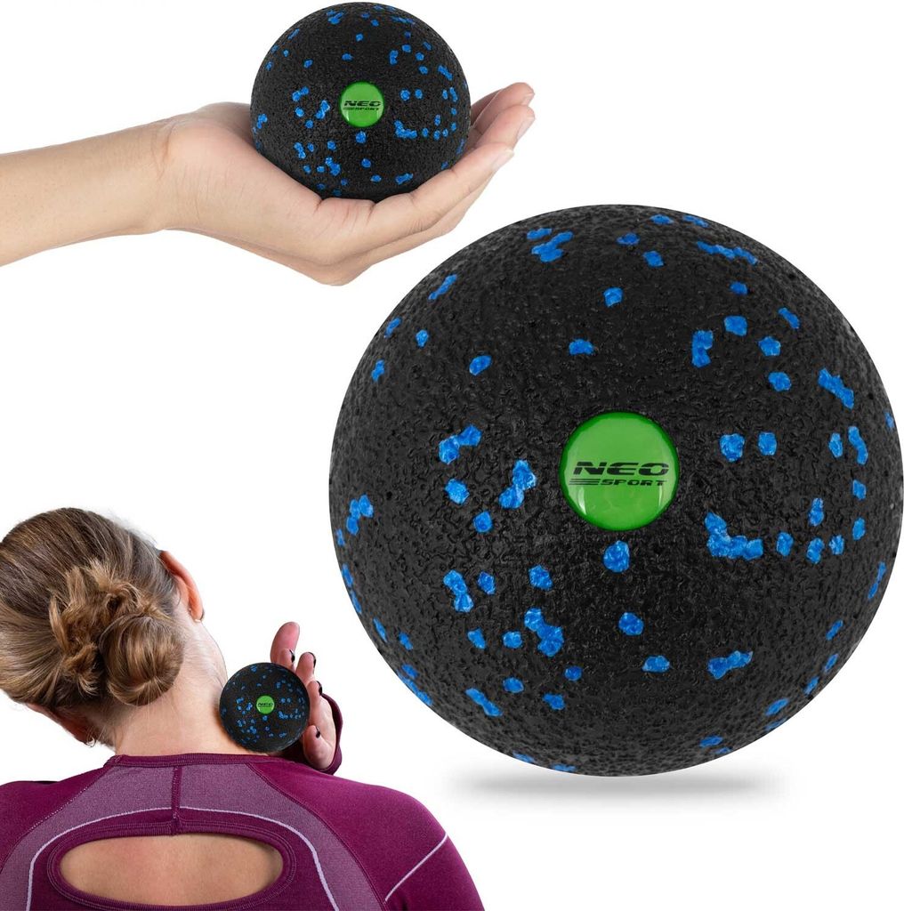 Neo-Sport Massage- und Fitnessball NS-965 schwarz-blau