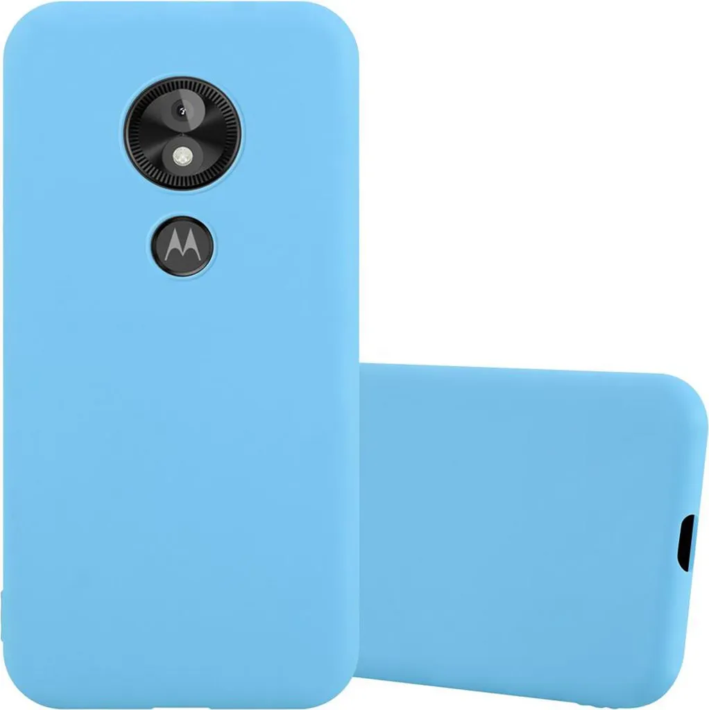 Cadorabo Custodia per Motorola MOTO E5 PLAY Custodia protettiva in blu Custodia per cellulare Custodia in silicone TPU Cover
