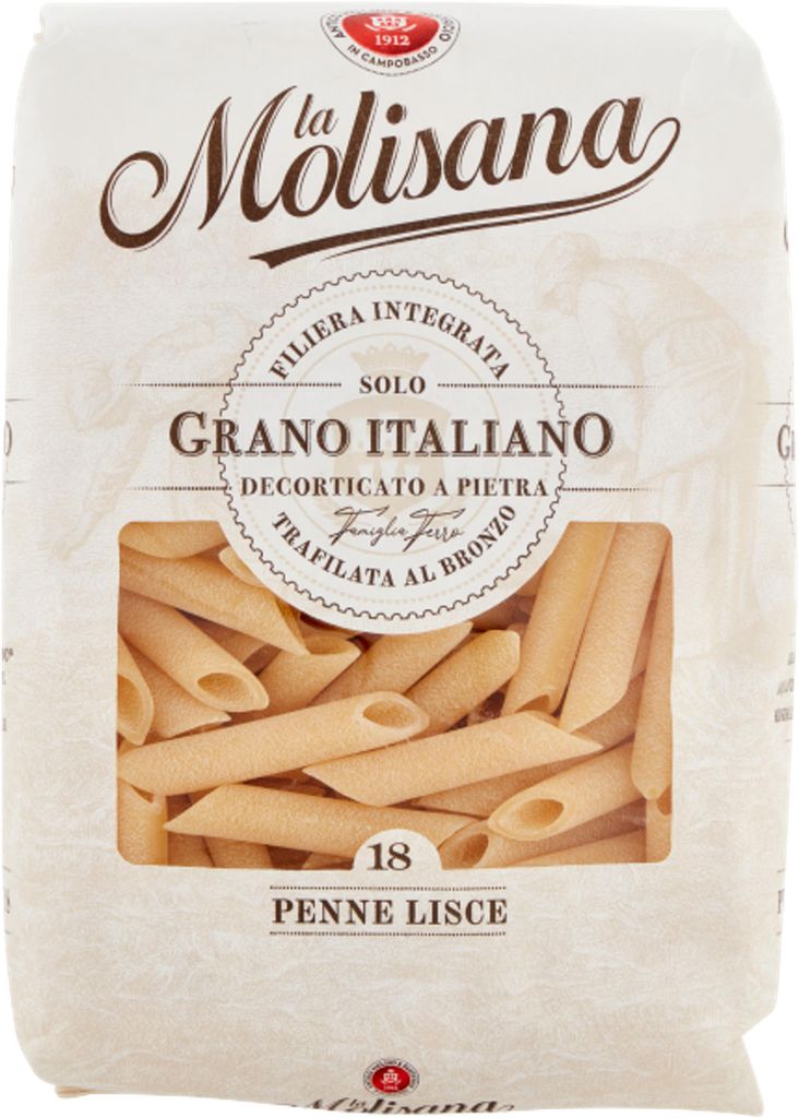 Pâtes Penne Lisce n°18, 500 g - La Molisana Image du produit 