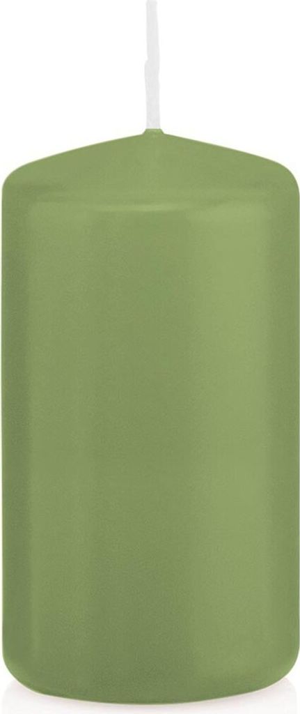 Stumpenkerzen in RAL-Qualität Pastell Grün Aloe Vera Ø 98 x 200 mm, 6 Stück