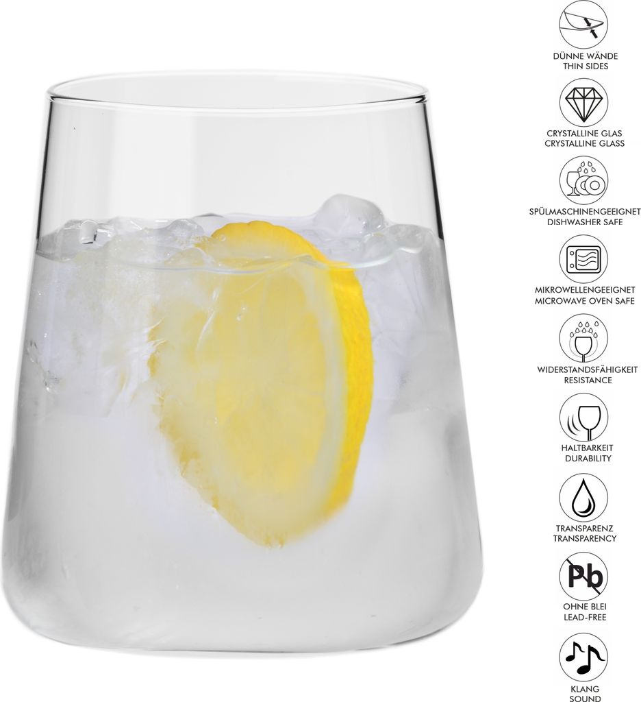 Wilmax Doppelwandiges Isolierglas – 400 Ml, Hitzebeständig, Für Heiß- Und Kaltgetränke