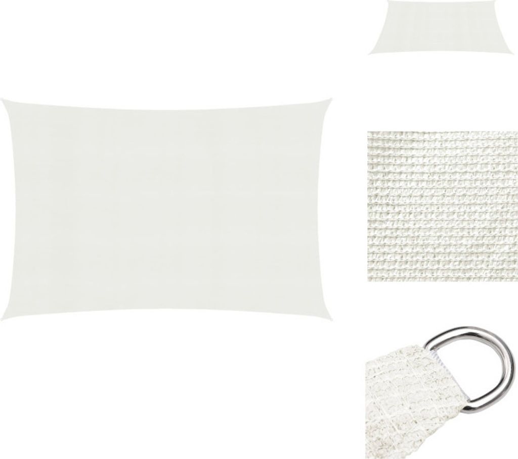 vidaXL Sonnensegel 160 g/m² Weiß 5x7 m HDPE - Sonnenschirme & Sonnenschutze