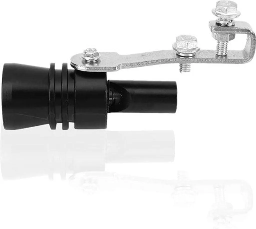 Sifflet de Turbo en Aluminium Noir pour Pot d'Échappement Taille L