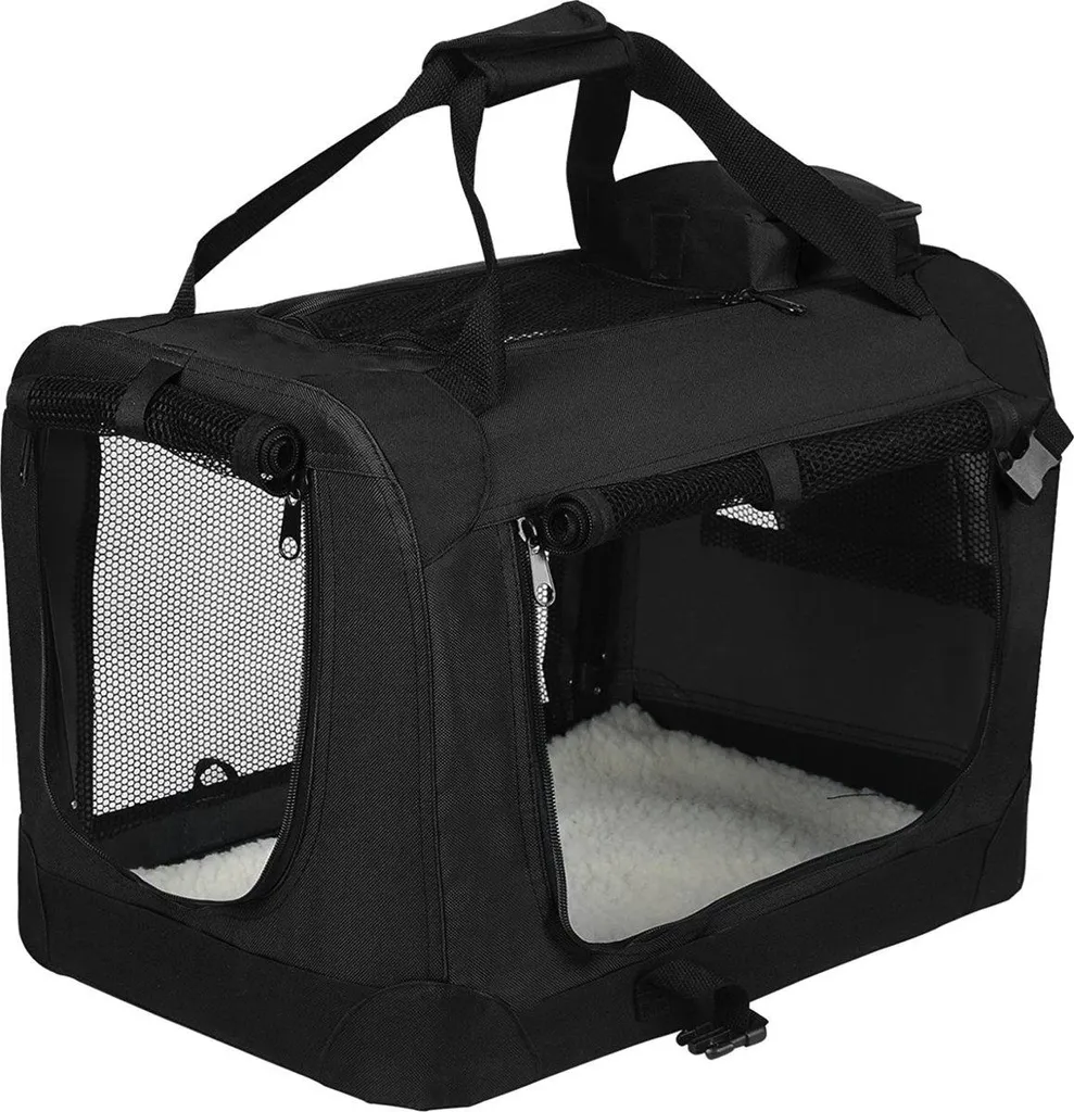 Acquista Happyment Hundebench Haik: Trasportino Cane Pieghevole Nero