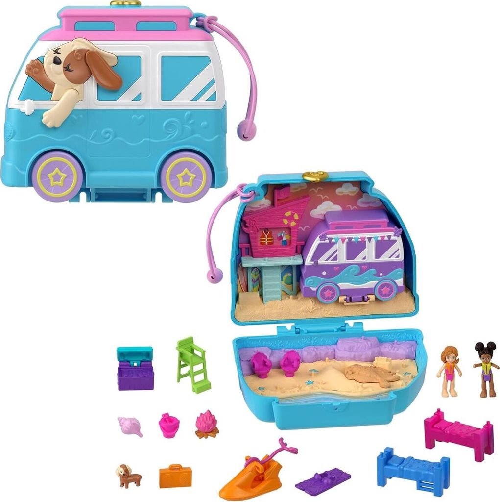 Mattel HRD36 - Polly Pocket - Urlaub am Hundestrand Produktbild 