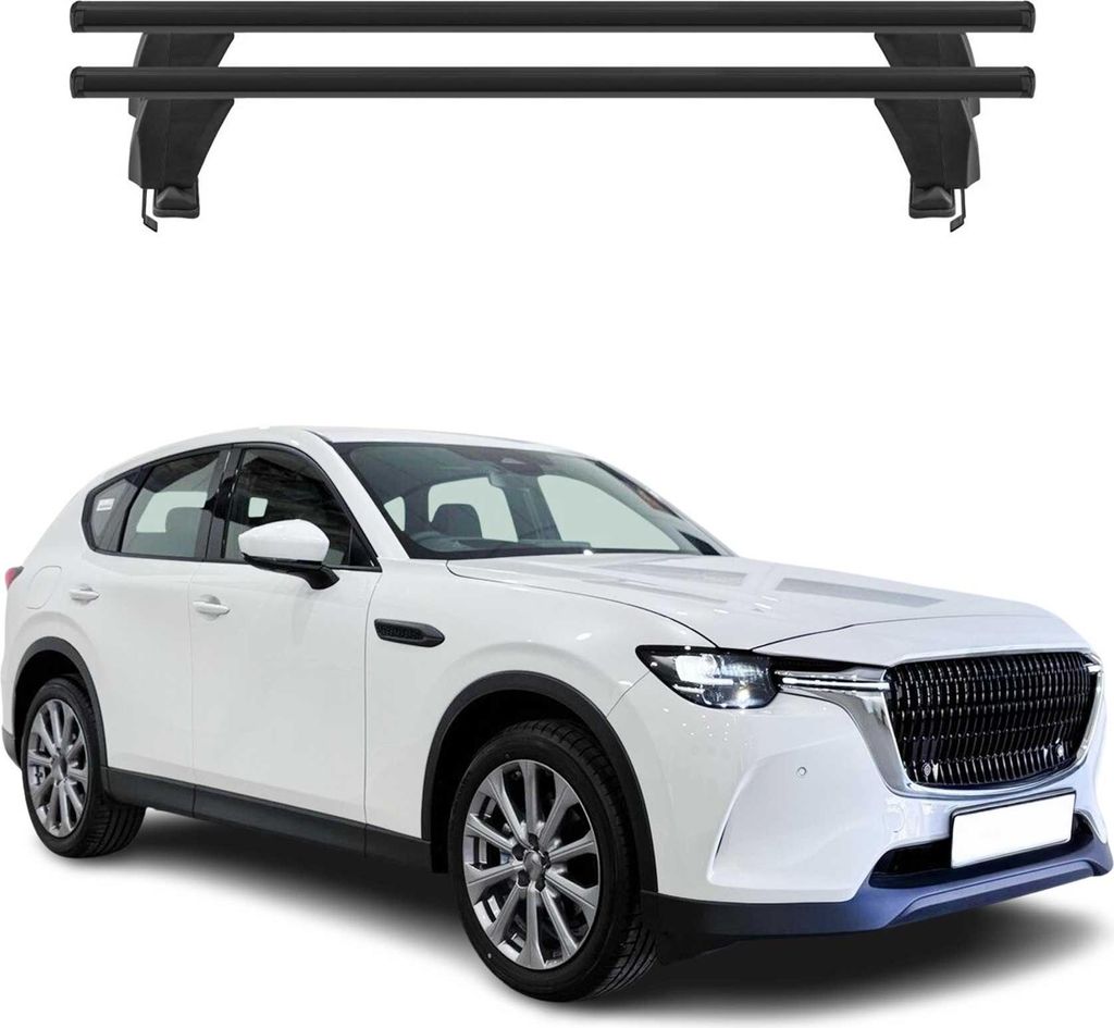 Menabo Dachträger Grundträger für Mazda CX-60 2022-2025 Alu Schwarz 2tlg