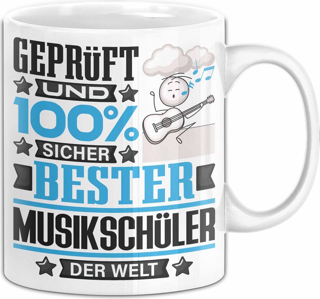 Musikschüler Geschenk Lustiger Spruch für Musikschüler Geschenkidee Bester Musikschüler Der Welt (Weiß)