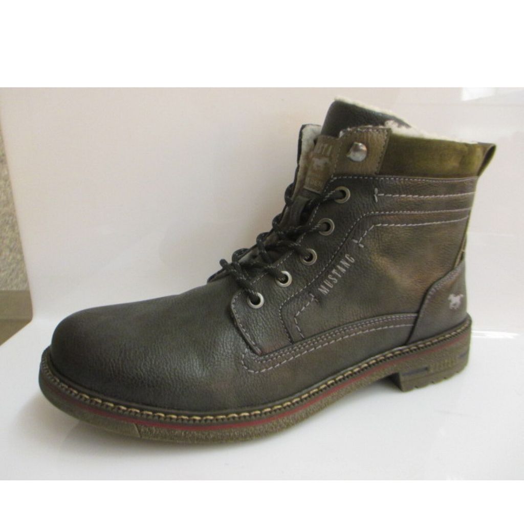 Mustang Mustang Schnürstiefel Grau