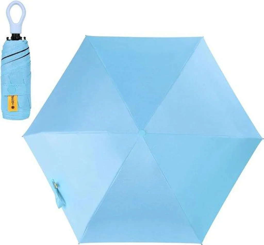 Mini-parapluie résistant aux plis avec pochette de rangement renforcée