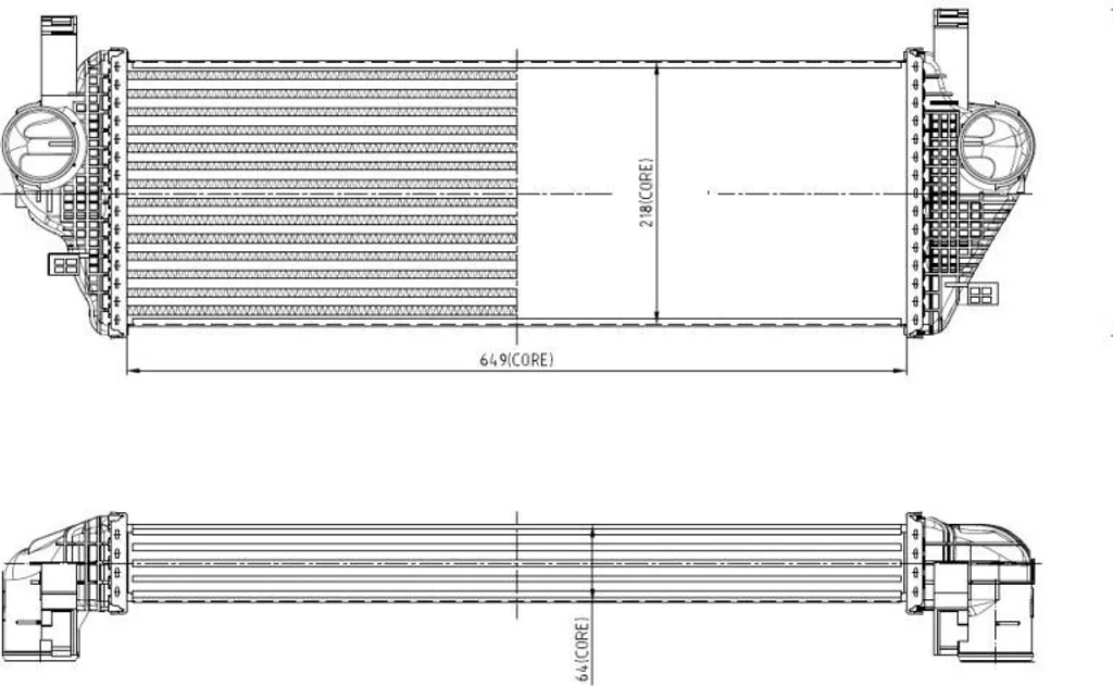 Intercooler de suralimentation Jeep Grand Cherokee IV WK2 309074 NRF