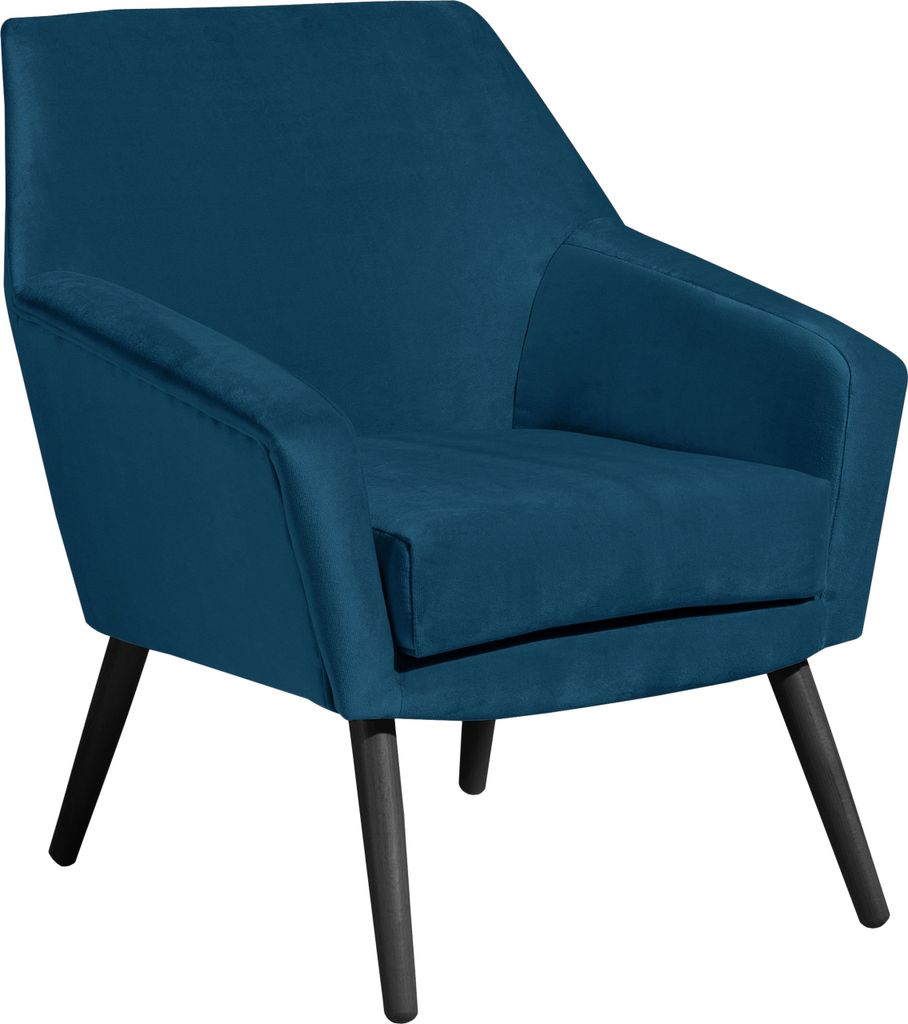 Max Winzer Sessel Alegro - Samtvelours petrol - Maße: 67 x 71 x 81 cm