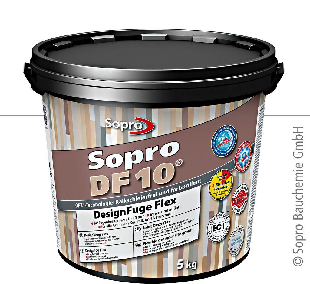 Sopro DF 10 Fliesen 5 kg Design Fuge Fugenmasse Fugenmörtel 1-10mm weiss-10
