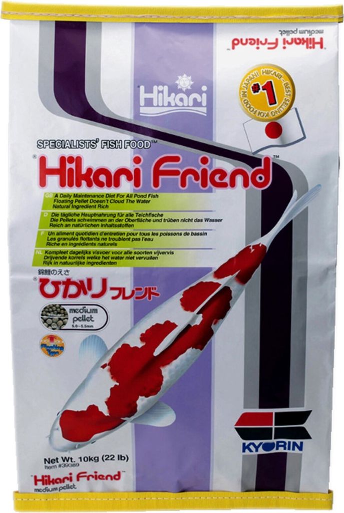 HIKARI Friend Koifutter | Fischfutter Basisfutter 10 kg Größe M (4.0-5.5 mm)