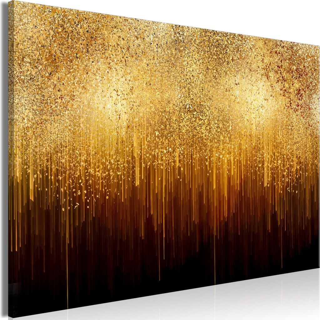 Vliesstoff Leinwandbild - Golden Expansion (1 Part) Wide 120x80 cm Abstrakt n-C-0351-b-a