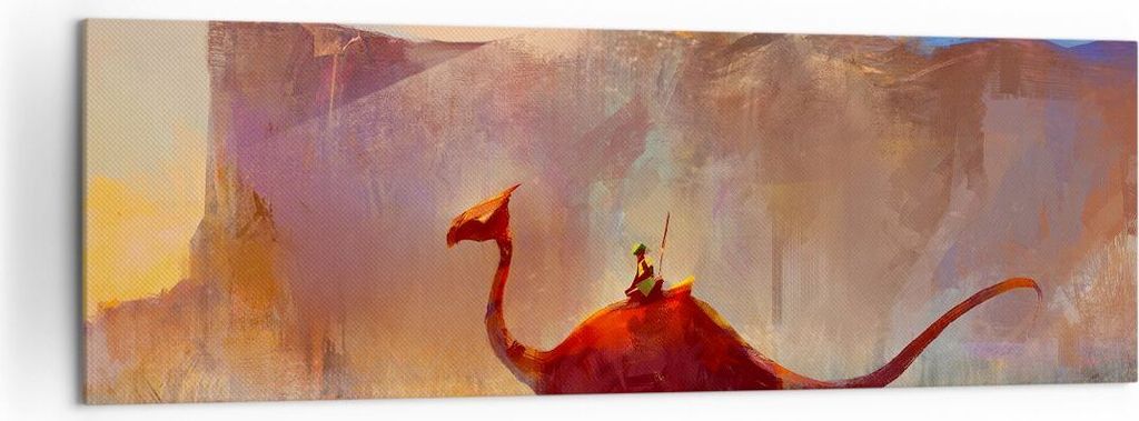 Bild auf Leinwand - Leinwandbild - Fantasie Märchen - 160x50cm - Wand Bild - Wanddeko - Wandbilder - Leinwanddruck - Bilder - Kunstdruck - Wanddek...