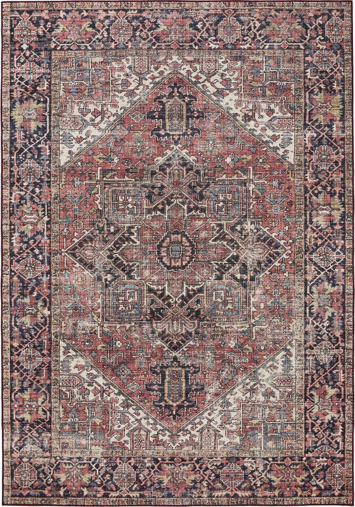 benuta Waschbarer Vintage Teppich George Multicolor/Beige 300x400 cm Wohnzimmerteppich Schlafzimmer weich orientalisch Rechteckig