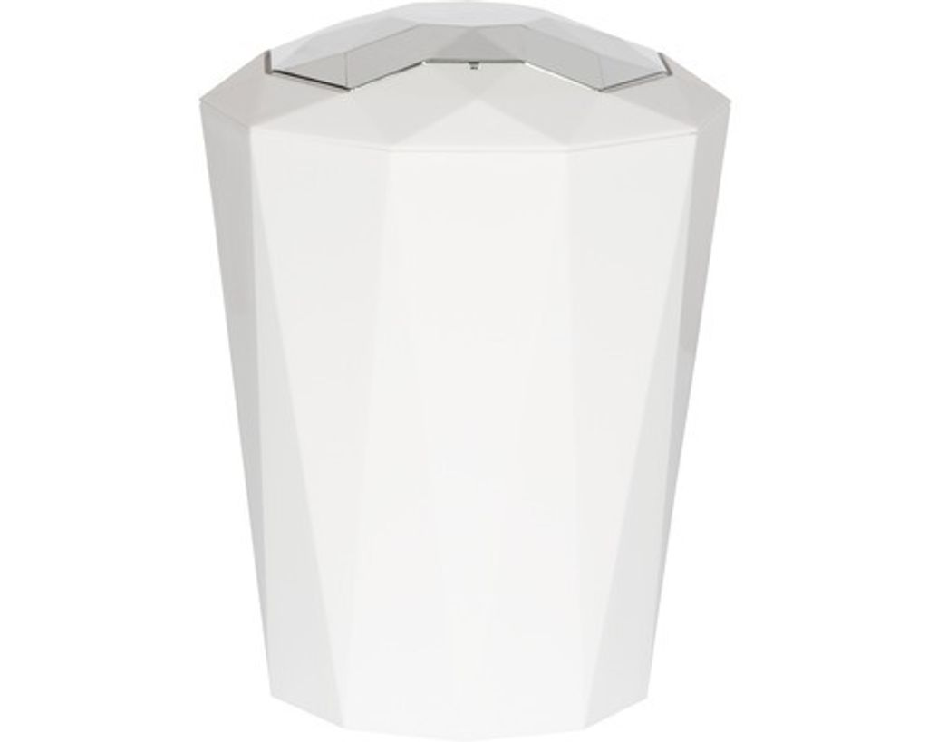 spirella Schwingdeckeleimer Crystal 5 l weiß glänzend Produktbild 