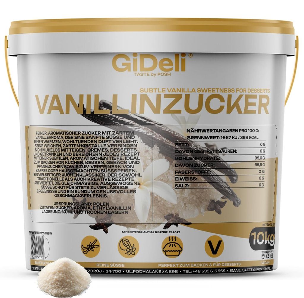 Vanilkový cukor 10 kg, intenzívna vanilková aróma, Obrázok produktu 