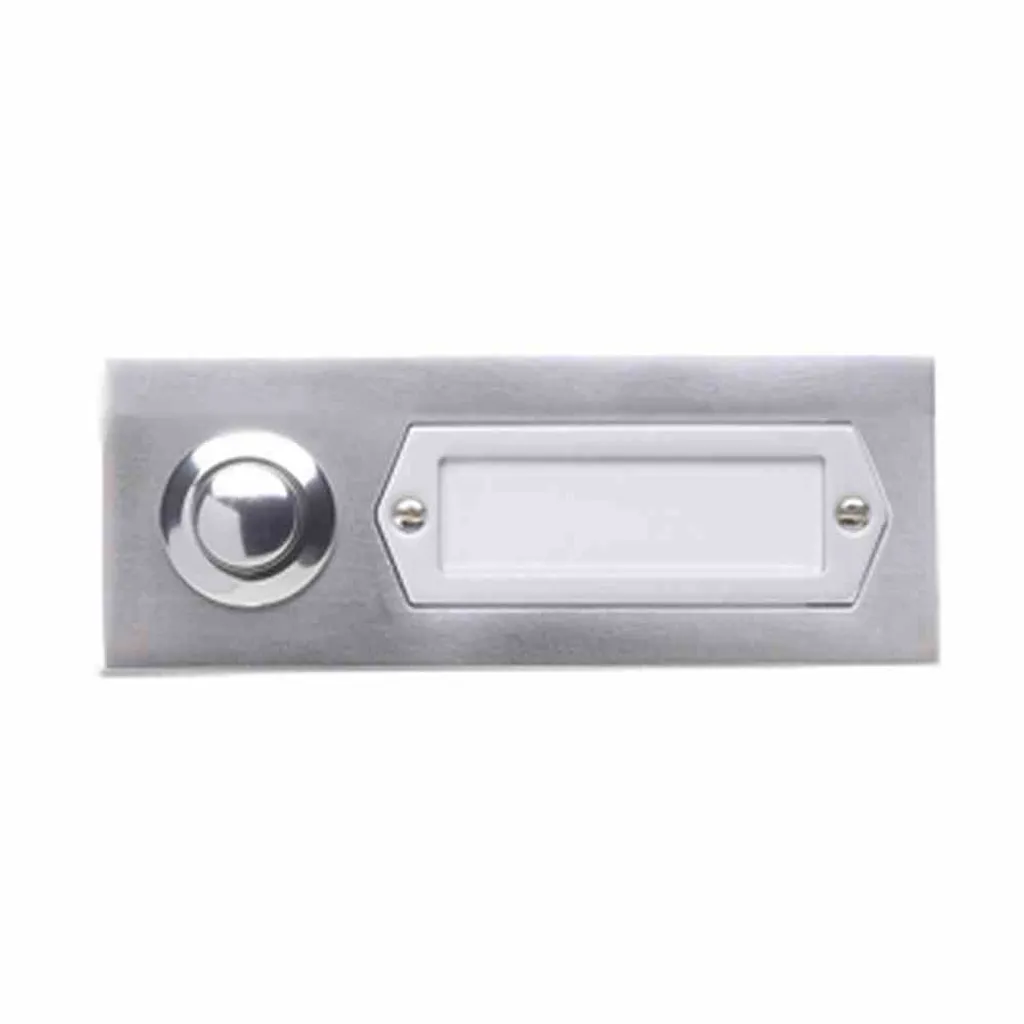 Bouton de Sonnette Filaire Grothe ETA 501 GA Argent en Alu pour Entrée