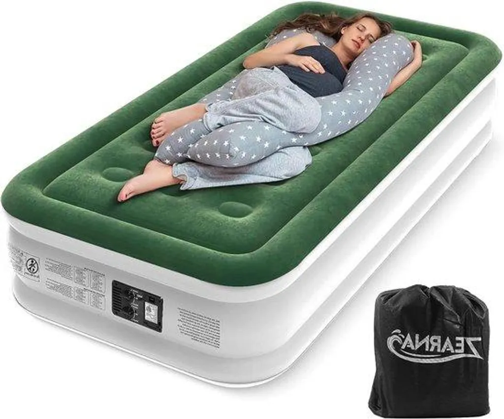 Lit d'appoint gonflable 1 place haut de gamme avec gonfleur électrique