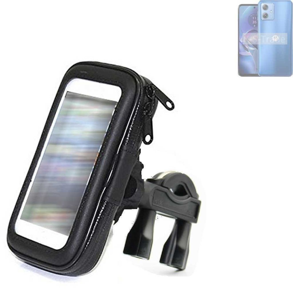 K-S-Trade Fahrrad-Halterung kompatibel mit Motorola Moto G54 5G XT-2343-1 Handy-Halterung Halter Lenkstange Fahrradhalterung Motorrad Bike Mount