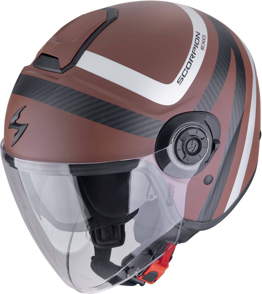 Jet Helm SCORPION EXO-CITY II RIVA Matt Braun Silber größe XL