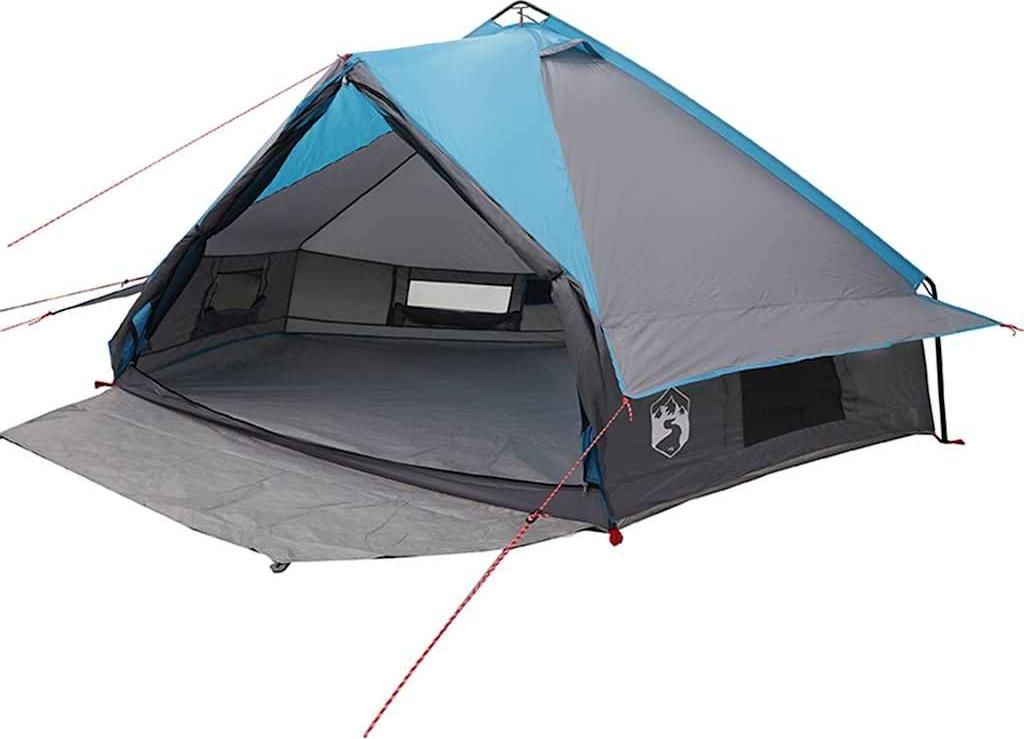 vidaXL Teepee Zelt für 8 Personen Blau und Grau 490 x 410 x 210 cm