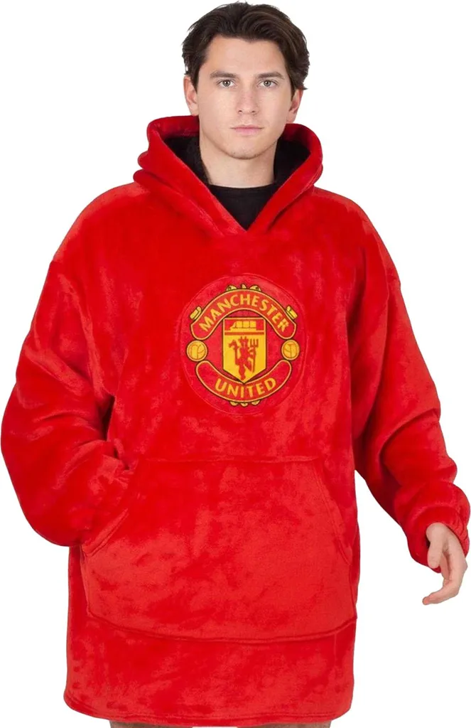 Manchester United FC Sweat à Capuche Unisexe GF1027 Rouge Taille S-L