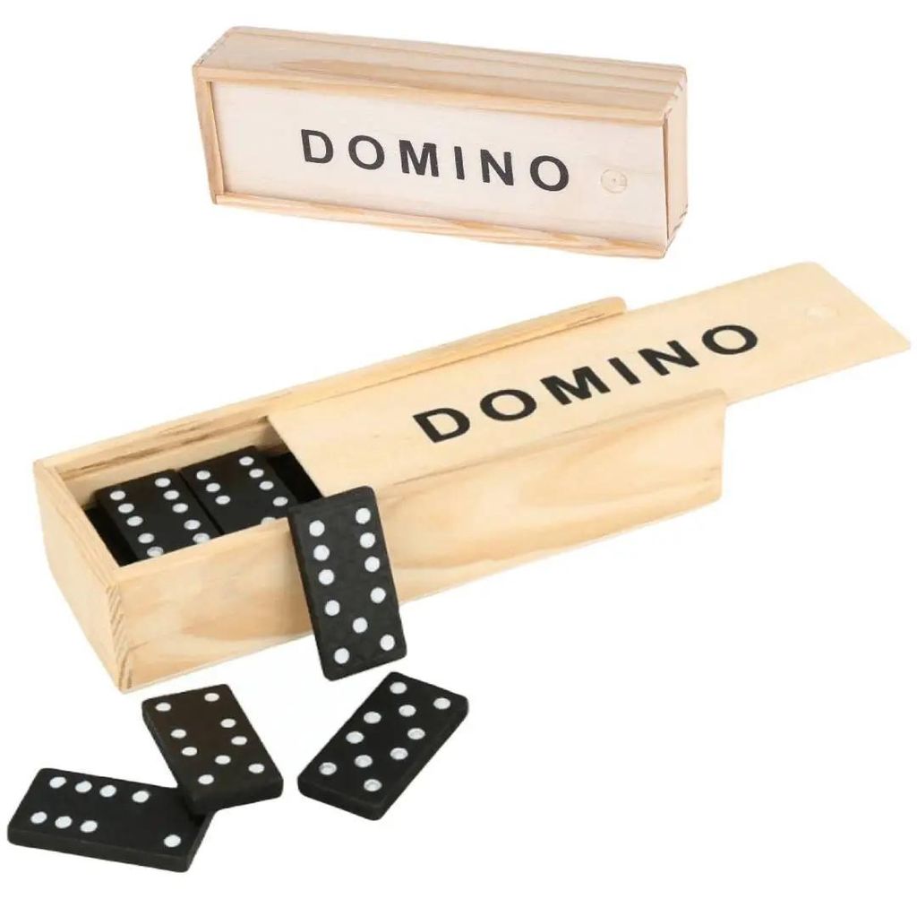 Domino 28 X drevené bloky rodinná hra Obrázok produktu 