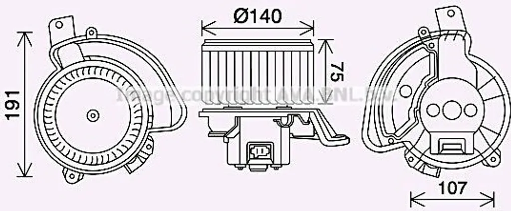 Moteur ventilateur PRASCO AL8155 robuste pour OE 77365189 Mito