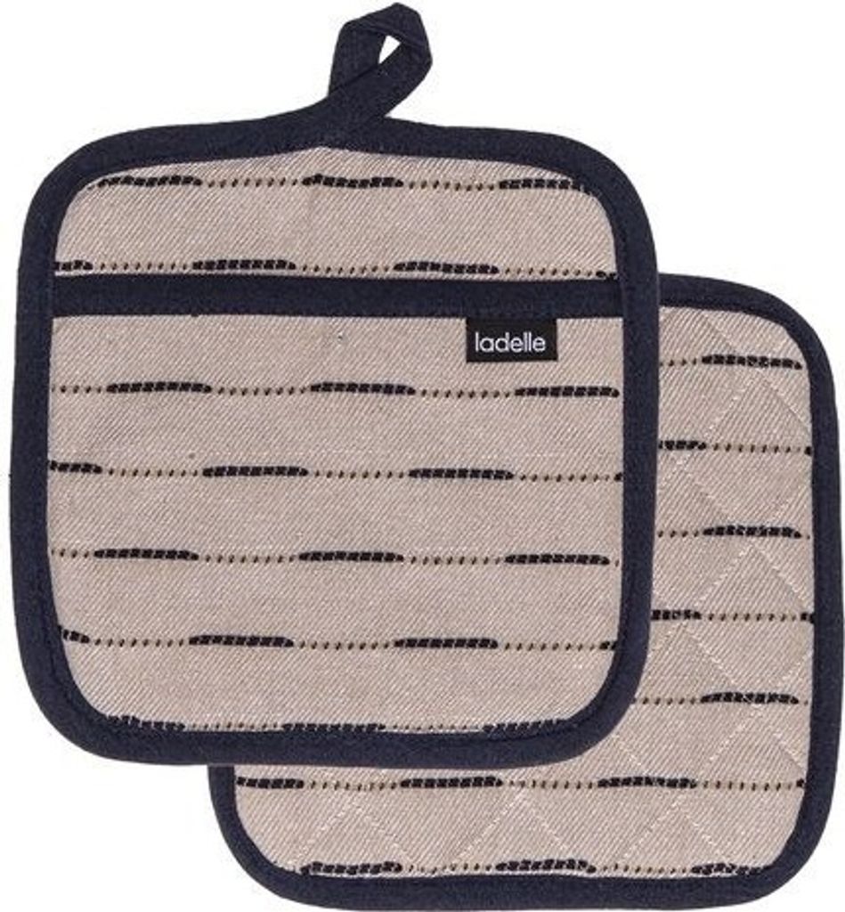 Dash Topflappen, 2er-Set, Indigo, Recycelte Baumwolle, 19 x 27 cm - Ladelle | Eco Recycled