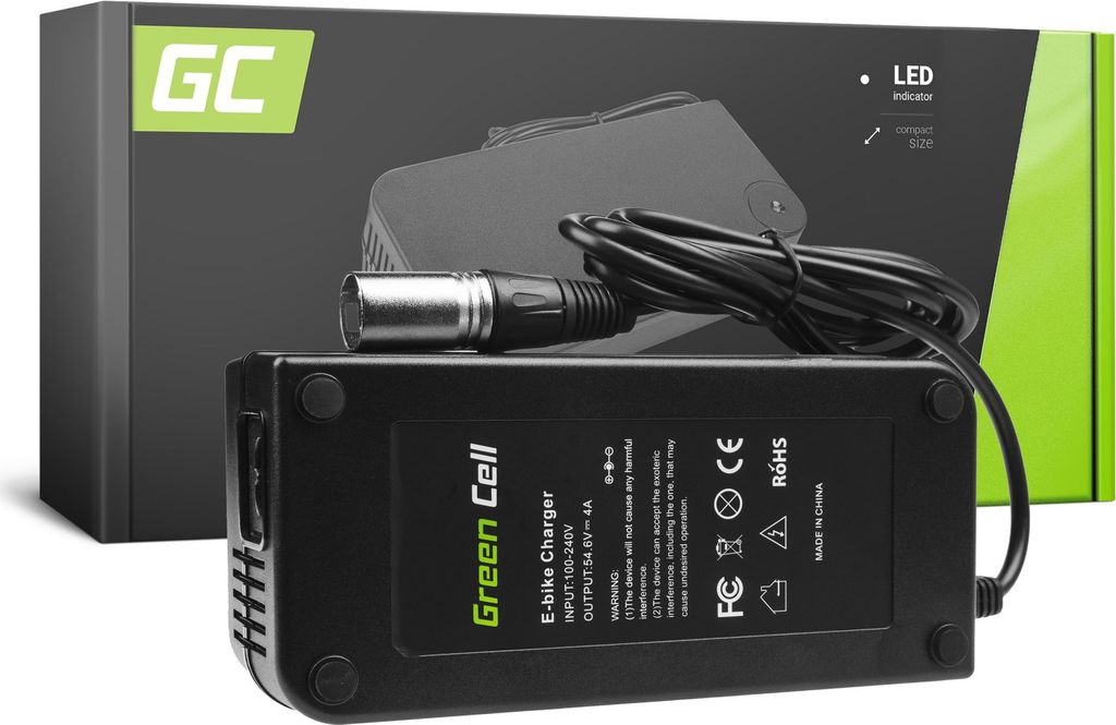 windmeile | GreenCell oplader 42V 4A voor e-bike 36V, Productafbeelding 