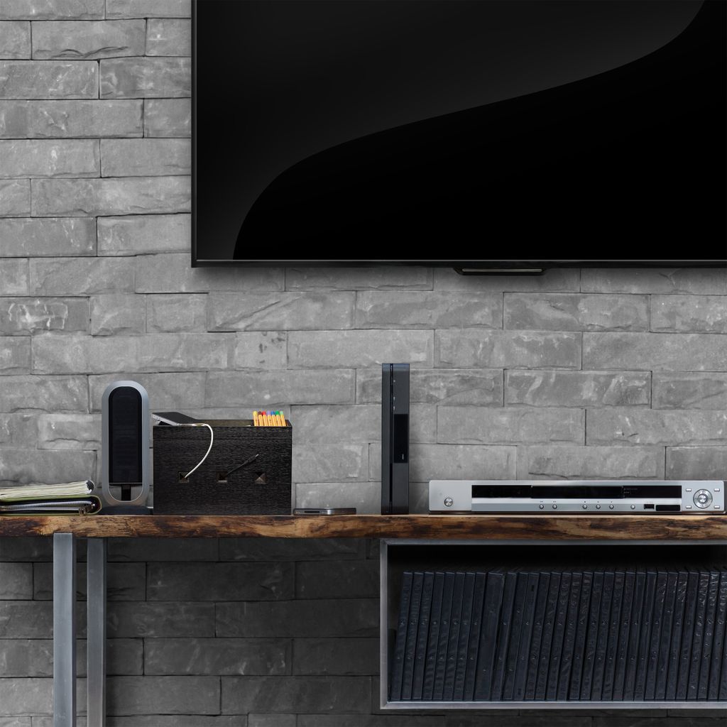 relaxdays Kabelbox Bambus schwarz Produktbild 3