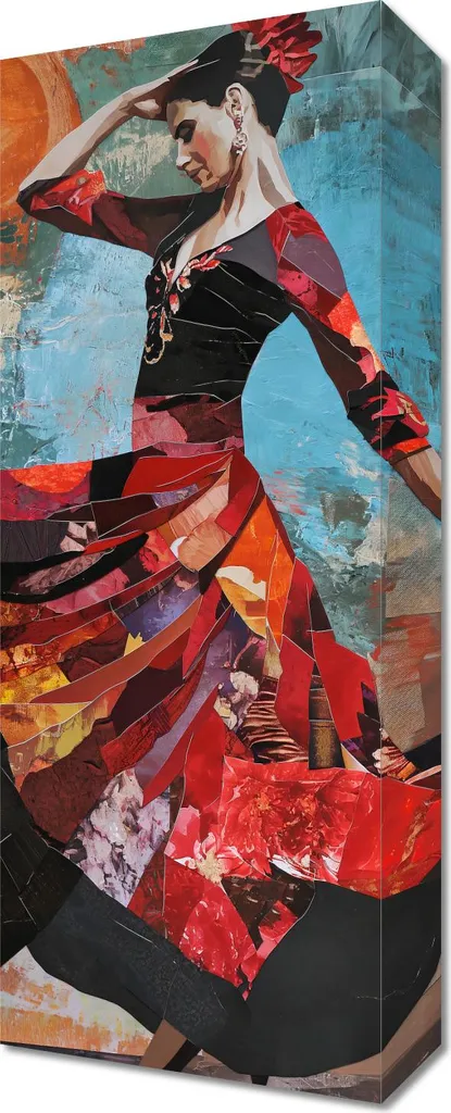 Quadro 20x50 cm Danza flamenca