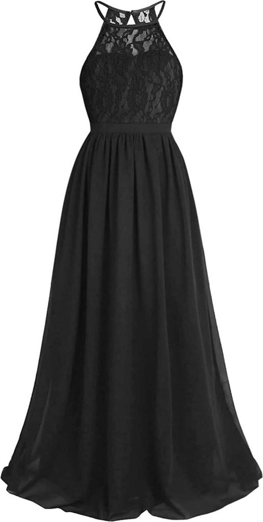Mädchen Abendkleid Prinzessin Kleid Gr. 140 Cm Festlich Spitze Neckholder Empire Blumenmädchenkleid Hochzeit Partykleid