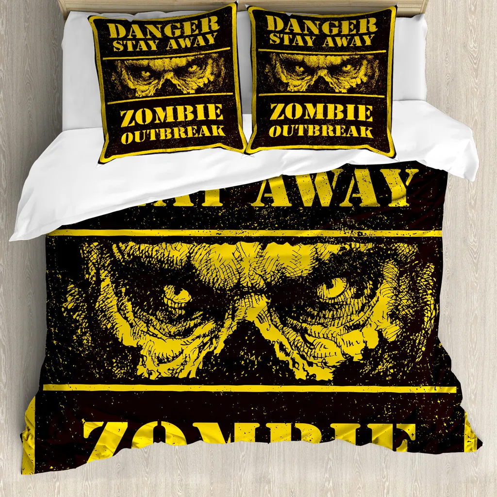 Set Letto Zombie Monster 200x200 cm - Microfibra Anallergica ABAKUHAUS